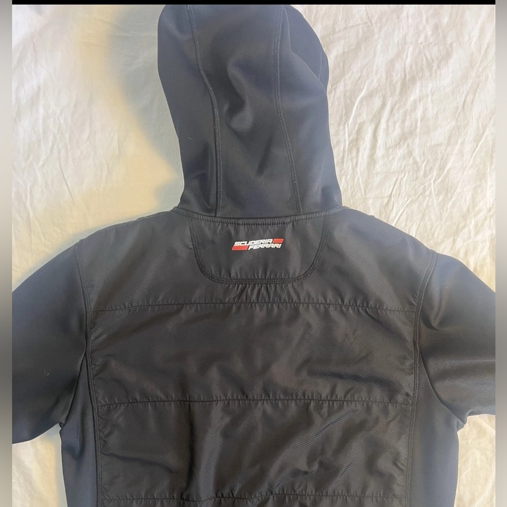 Ferrari Scuderia official Lifestyles Jacket Women Black Full Zip Up Hooded M - Picture 2 of 12